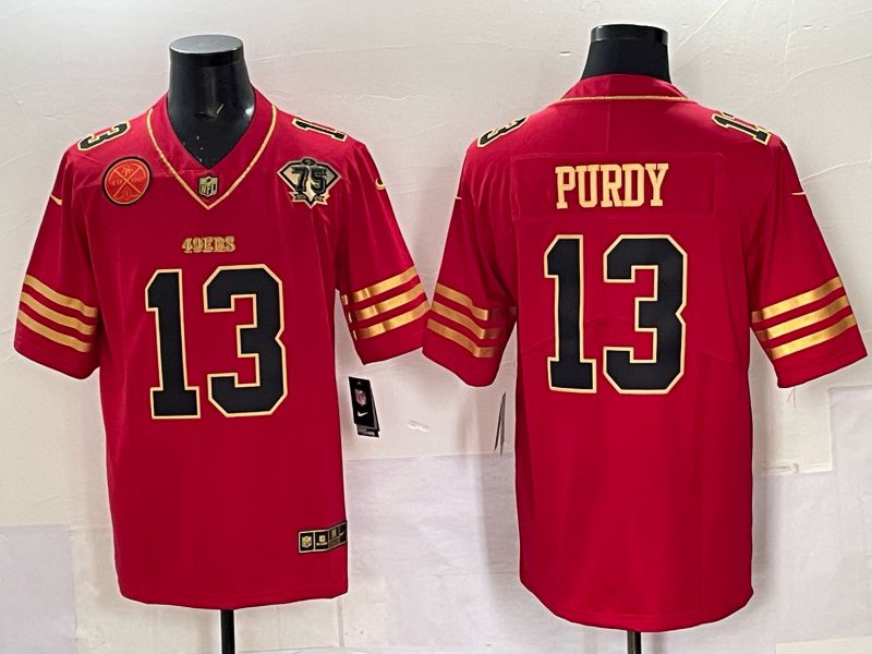Men Nike San Francisco 49ers #13 Purdy red Limited NFL 2025 Jersey 0059